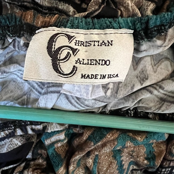 Patterned dress, crocheted sleeves- Egyptian style pattern, like hieroglyphics - Picture 5 of 5